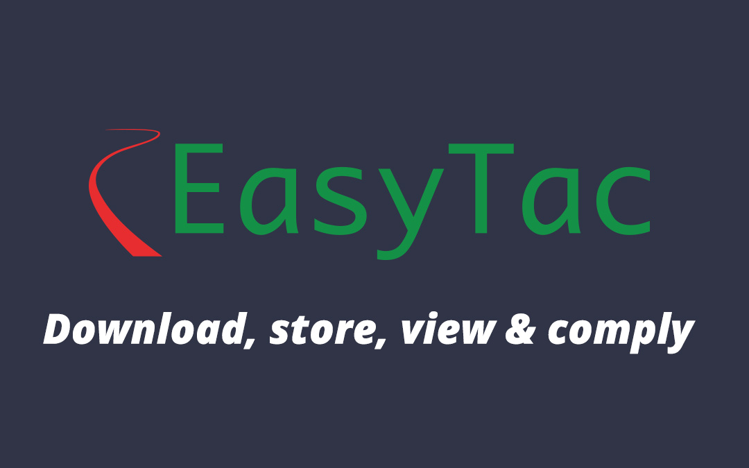 The EasyTac logo and tagline "Download, store, view & comply